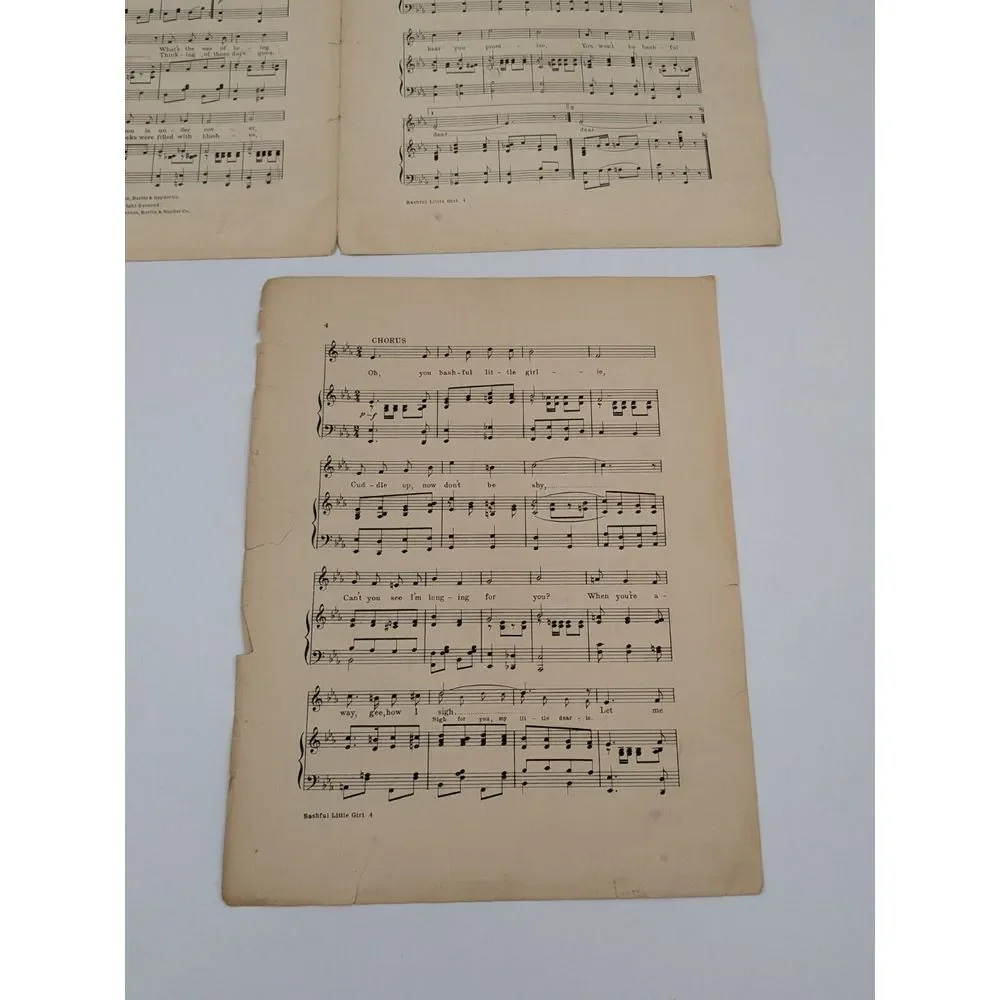 Oh You Bashful Little Girlie Sheet Music 1912 Billy‎ Walsh Antique Berlin Woman